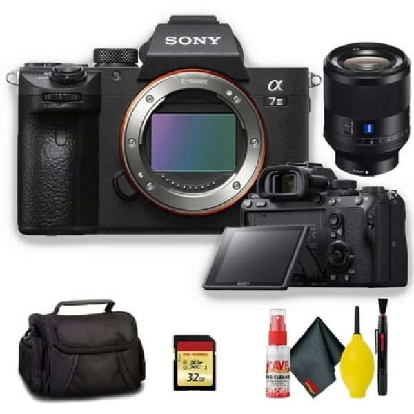 Sony Alpha a7 III Mirrorless Digital Camera with Sony FE 50mm f/1.4 ZA E-Mount Lens - Standard Kit