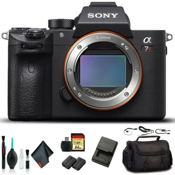 Sony Alpha a7R III Mirrorless Camera ILCE7RM3/B With Soft Bag 64GB Memory Card Card Reader Plus Essential Accessories