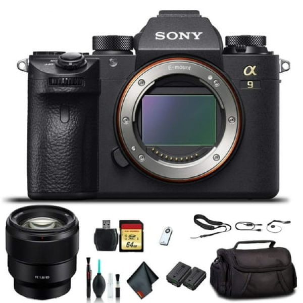 Sony Alpha a9 Mirrorless Camera ILCE9/B With Sony FE 24-70mm Lens Soft Bag Additional Battery 64GB Memory Card Card Reader Plus Essential Accessories