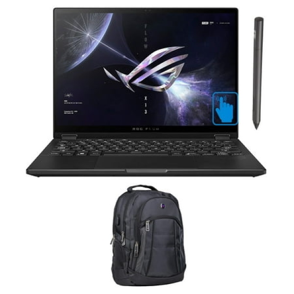 ASUS ROG Flow X13 Gaming/Entertainment 2-in-1 Gaming LaptopAMD Ryzen 9 7940HS 8-Core 13.4in 165 Hz Touch Wide QXGA (2560x1600) GeForce RTX 4060 Win 11 Home with Premium Backpack