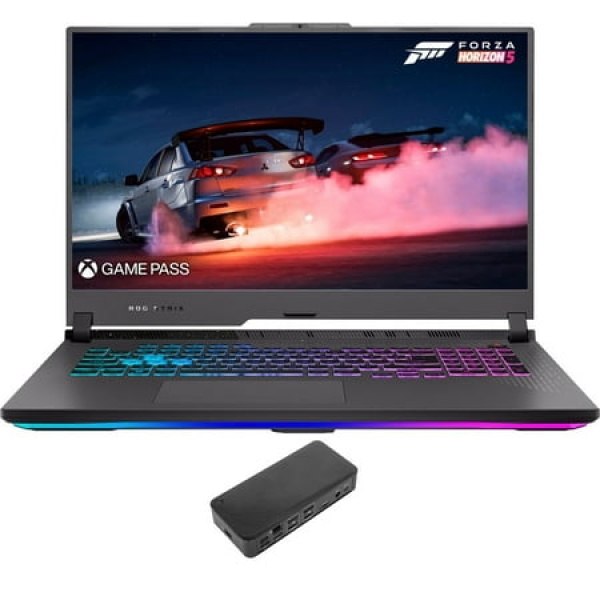 ASUS ROG Strix G17 Gaming/Entertainment Laptop (AMD Ryzen 9 7845HX 12-Core 17.3in 144 Hz Full HD (1920x1080) GeForce RTX 4070 16GB DDR5 4800MHz RAM 1TB PCIe SSD Win 11 Pro) with USB-C Dock