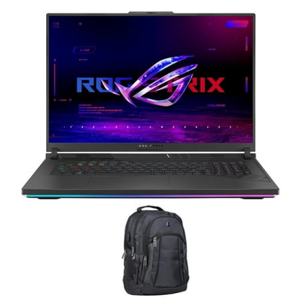 ASUS ROG Strix G18 Gaming Laptop (Intel i9-13980HX 24-Core 18in 240 Hz Wide QXGA (2560x1600) GeForce RTX 4070 16GB DDR5 5600MHz RAM 1TB PCIe SSD Backlit KB Wifi Win 11 Pro) with Premium Backpack