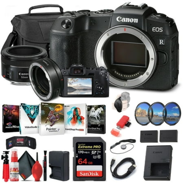 Canon EOS RP Mirrorless Digital Camera (3380C002) + EF 50mm More