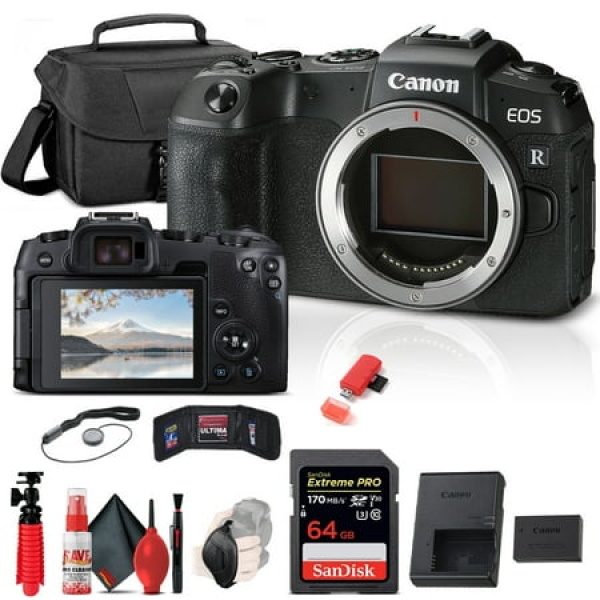 Canon EOS RP Mirrorless Digital Camera (Body Only) (3380C002) + 64GB Memory Card