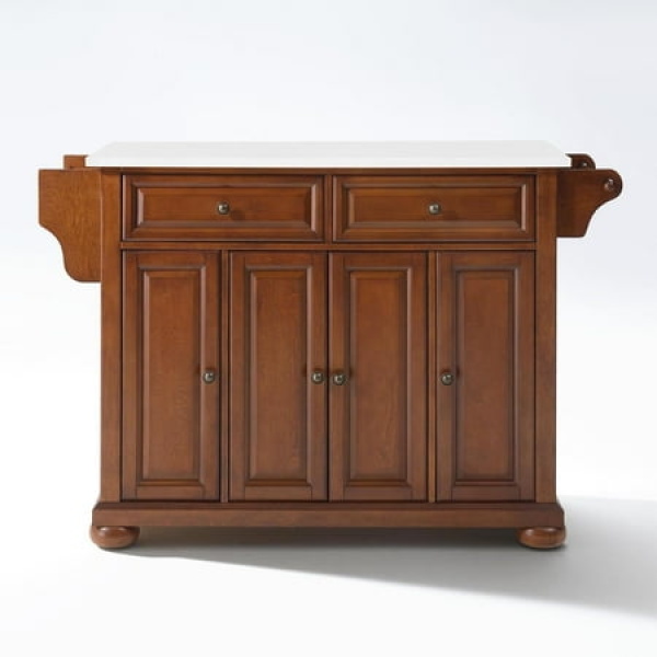 Crosley Furniture Alexandria Stone Top Full Size Kitchen Island/Cart