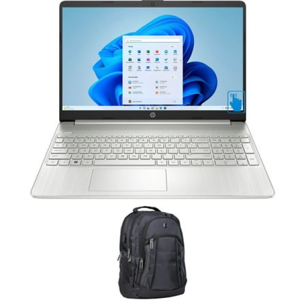 HP 15 School/Business Laptop (Intel i3-1215U 6-Core 15.6in 60 Hz Touch HD (1366x768) Intel UHD 32GB RAM 512GB PCIe SSD Wifi Webcam Bluetooth Win 11 Home S-Mode) with Premium Backpack