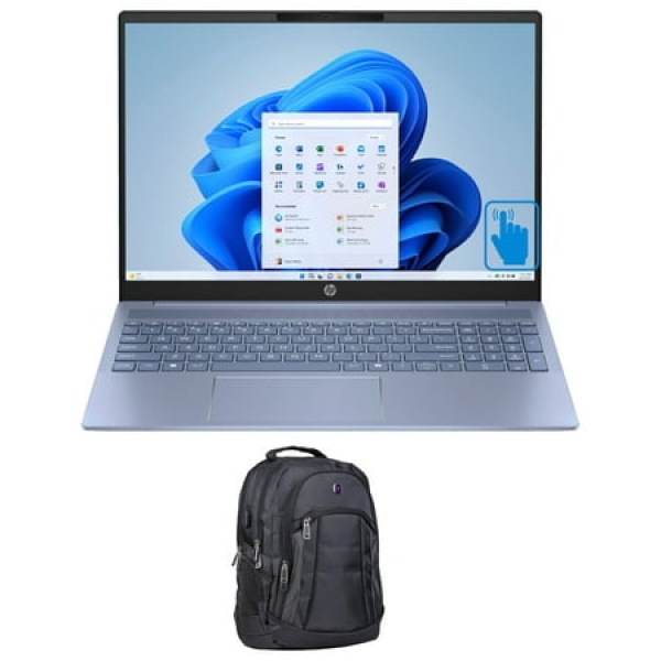 HP Pavilion Home Office Laptop (Intel Core Ultra 7 155U 12-Core 16.0in 60 Hz Touch Wide UXGA (1920x1200) GeForce MX570 A 32GB LPDDR5X 7466MHz RAM 2TB SSD Win 11 Home) with Premium Backpack