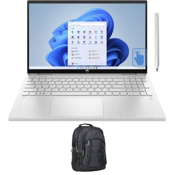 HP Pavilion x360 Home/Business 2-in-1 Laptop (Intel i5-1235U 10-Core 15.6in 60 Hz Touch HD (1366x768) Intel Iris Xe 32GB RAM 512GB PCIe SSD Backlit KB Win 11 Home) with Premium Backpack