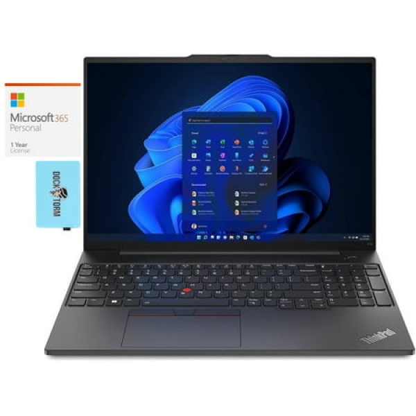 Lenovo ThinkPad E16 GEN 1 Home/Business Laptop (AMD Ryzen 7 7730U 8-Core 16.0in 60 Hz Wide UXGA (1920x1200) AMD Radeon 16GB RAM Win 10 Pro) with Microsoft 365 Personal Dockztorm Hub