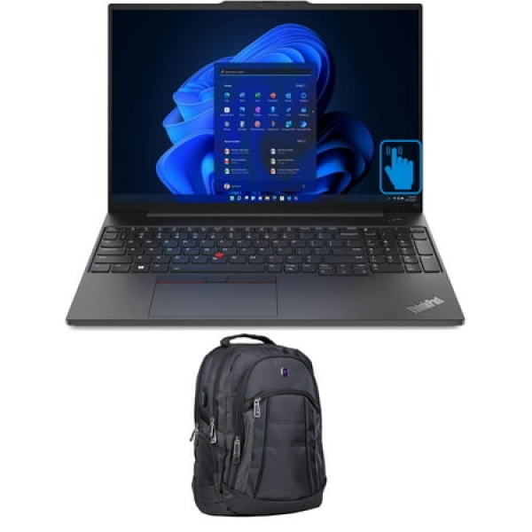 Lenovo ThinkPad E16 Gen 1 Home/Business Laptop (Intel i7-1355U 10-Core 16.0in 60 Hz Touch Wide UXGA (1920x1200) Intel Iris Xe 24GB RAM 1TB SSD Backlit KB Win 11 Pro) with Premium Backpack