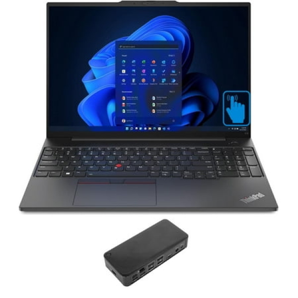 Lenovo ThinkPad E16 Gen 1 Home/Business Laptop (Intel i7-1355U 10-Core 16.0in 60 Hz Touch Wide UXGA (1920x1200) Intel Iris Xe 40GB RAM 1TB M.2 2242 PCIe SSD Win 11 Pro) with USB-C Dock