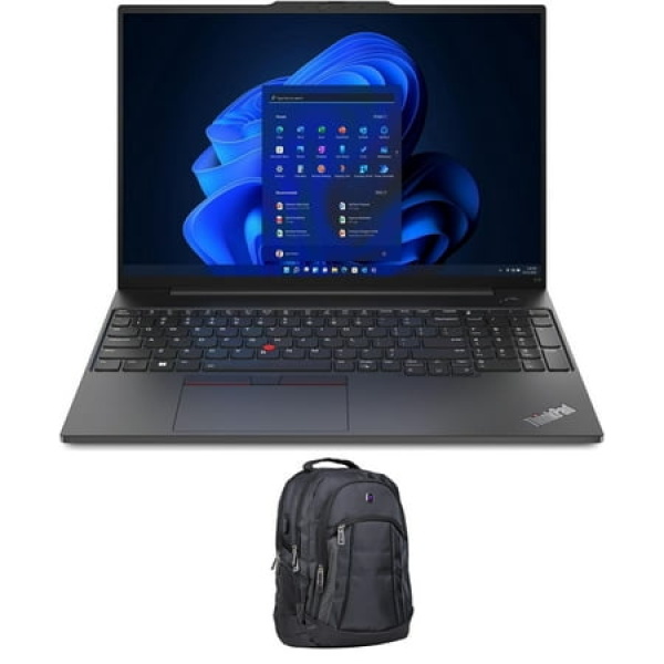 Lenovo ThinkPad E16 Gen 1 School/Business Laptop (Intel i7-1355U 10-Core 16.0in 60 Hz Wide UXGA (1920x1200) Intel Iris Xe 16GB RAM 1TB M.2 2242 PCIe SSD Win 11 Pro) with Premium Backpack