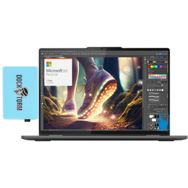 Lenovo Yoga 7i Home/Business 2-in-1 Laptop (Intel Core Ultra 7 155U 12-Core 16.0in 60 Hz Touch Wide UXGA (1920x1200) Intel Graphics Win 11 Pro) with Microsoft 365 Personal Dockztorm Hub