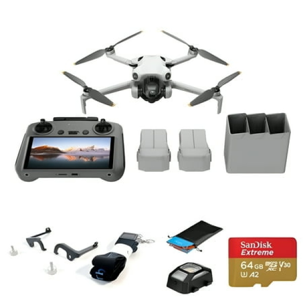 Mini 4 Pro Drone Fly More Combo Plus Bundle with Memory Card and Accessories