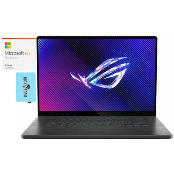 ASUS ROG Zephyrus G16 Gaming/Entertainment Laptop (Intel Ultra 9-185H 16-Core 16.0in 240 Hz Wide QXGA (2560x1600) GeForce RTX 4090 Win 11 Pro) with Microsoft 365 Personal Dockztorm Hub