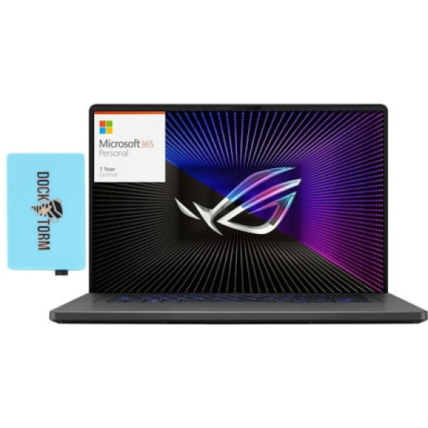 ASUS ROG Zephyrus G16 Gaming/Entertainment Laptop (Intel i7-13620H 10-Core 16.0in 165 Hz Full HD (1920x1080) GeForce RTX 4070 16GB RAM Win 11 Home) with Microsoft 365 Personal Dockztorm Hub