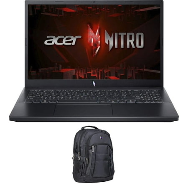 Acer Nitro V Gaming/Entertainment Laptop (Intel i7-13620H 10-Core 15.6in 144 Hz Full HD (1920x1080) GeForce RTX 4060 16GB DDR5 5200MHz RAM 1TB PCIe SSD Win 11 Pro) with Premium Backpack