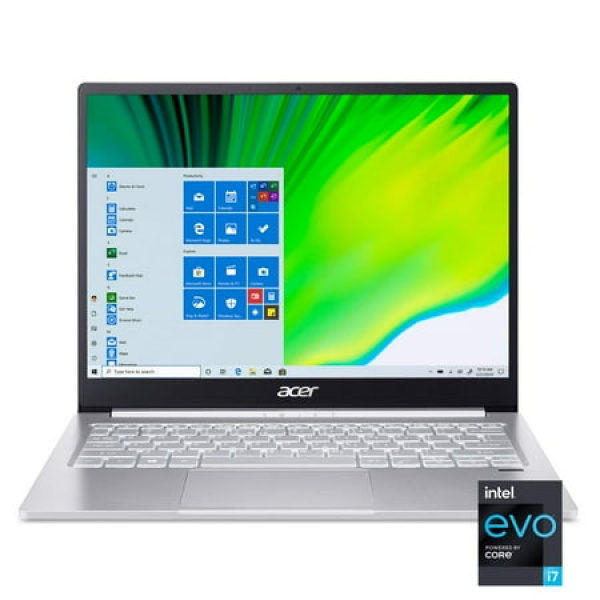 Acer Swift 3 Intel Evo Thin & Light Laptop 13.5 2256 x 1504 IPS Intel Core i7-1165G7 Intel Iris Xe Graphics 8GB LPDDR4X 512GB NVMe SSD Wi-Fi 6 Fingerprint Reader Back-lit KB SF313-53-78UG