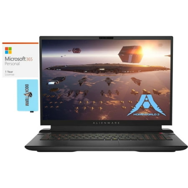 Alienware m18 Gaming Laptop (AMD Ryzen 9 7945HX 16-Core 18in 480 Hz Wide UXGA (1920x1200) Radeon RX 7900M 32GB DDR5 5200MHz RAM 2TB PCIe SSD Win 11 Pro) with Microsoft 365 Personal Dockztorm Hub