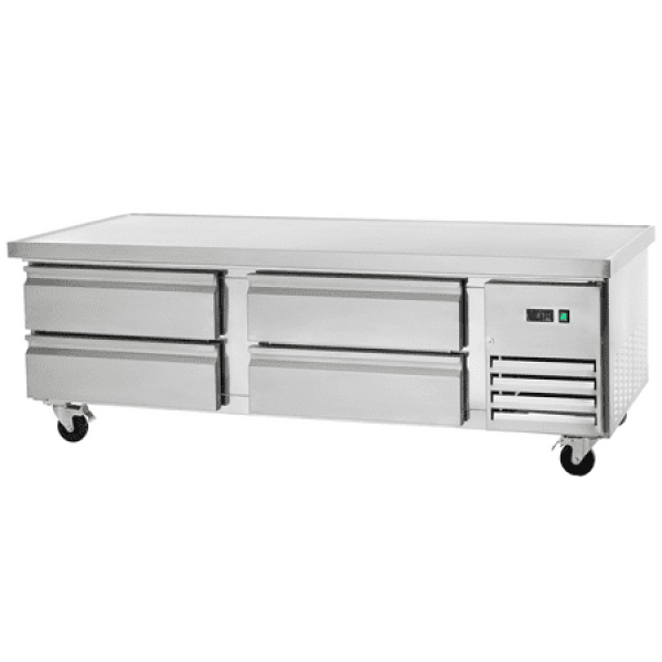 Arctic Air ARCB72 74 Four Drawer Refrigerated Chef Base Stainless Steel 115v