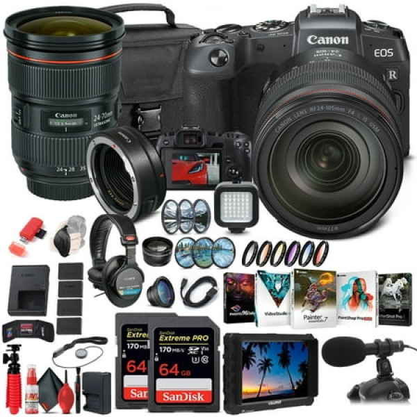 Canon EOS RP Mirrorless Digital Camera with 24-105mm Lens (3380C012) + More