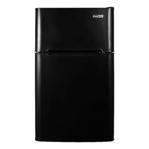 ConServ 3 cu.ft 2 Door Mini Freestanding Refrigerator with Freezer in Black