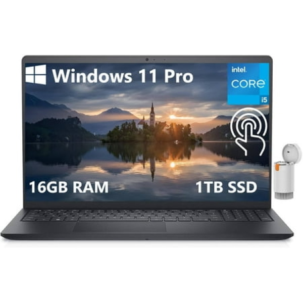 Dell Inspiron 3520 Touchscren Laptop 15.6 FHD Business Computer 16GB RAM 1TB SSD Intel Core i5-1235U Wi-Fi 6 Windows 11 Pro SD Card Reader Bluetooth Intel UHD Graphics