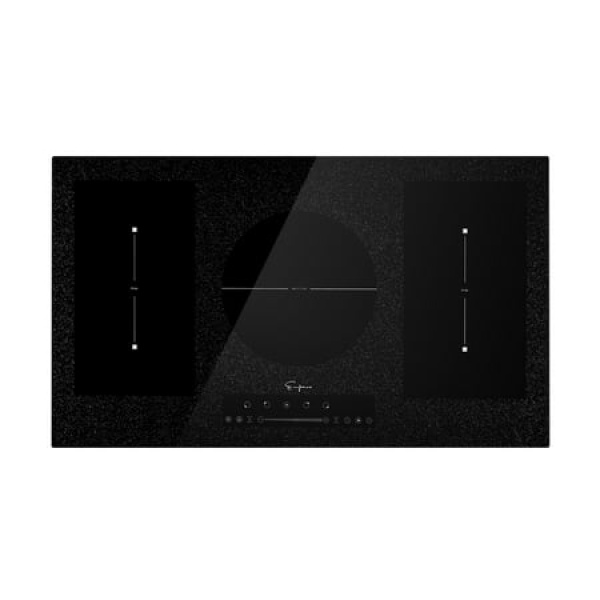 Empava 36 inch Built-in Electric Stove Induction Cooktop with 5 Booster Burners Including 2 Flexi Bridge Element in Black