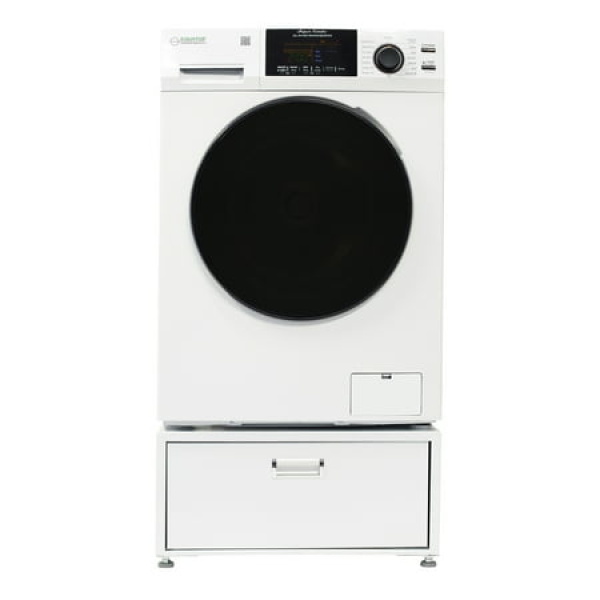 Equator All-in-One Washer Dryer VENTED-DRY 30% FASTER than Condense 15lb 110V with Pedestal Child Lock and Adjustable Legs