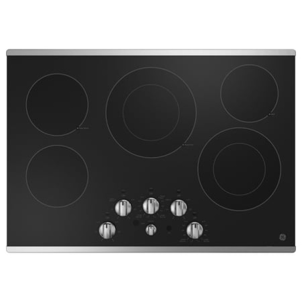 GE® 30 Built-in Knob Control Electric Cooktop Model JEP5030STSS in Stainless Steel