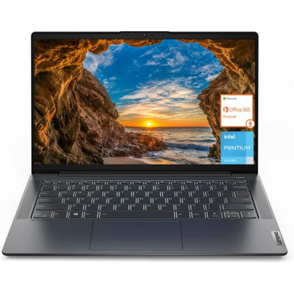 Lenovo IdeaPad 1 15.6 FHD Laptop Intel Quad-Core Pentium Silver N6000 12GB RAM 512GB SSD 128GB eMMC 1-Year Office 365 Intel UHD Graphics Wi-Fi 6 Bluetooth Windows 11 Home in S Mode