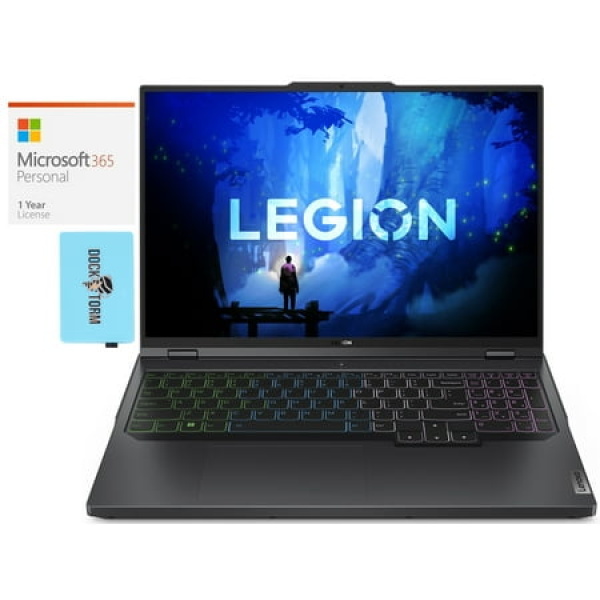 Lenovo Legion Pro 5i Gen 8 Gaming Laptop (Intel i5-13500HX 14-Core 16.0in 165 Hz Wide QXGA (2560x1600) GeForce RTX 4050 16GB DDR5 4800MHz RAM Win 10 Pro) with Microsoft 365 Personal Dockztorm Hub