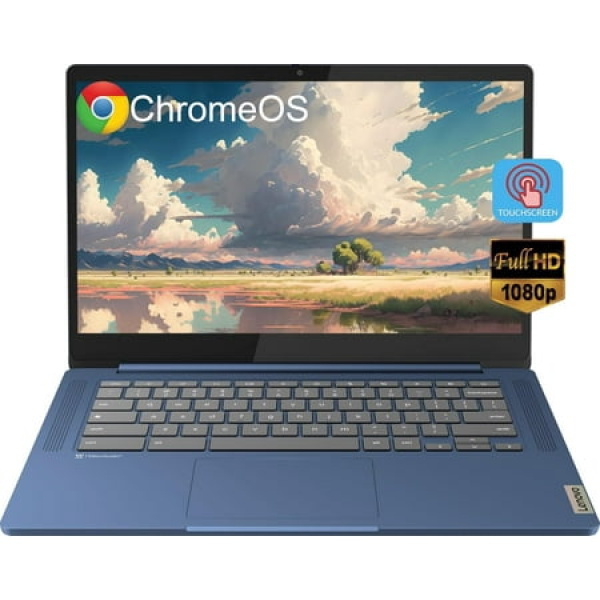 Lenovo Slim 3 Chromebook Laptop for Business Student 14 FHD IPS Touchscreen 8-Core MediaTek Kompanio 520 Processor 4GB RAM 64GB eMMC 128GB Micro SD Card Wi-Fi6 Bluetooth Chrome OS