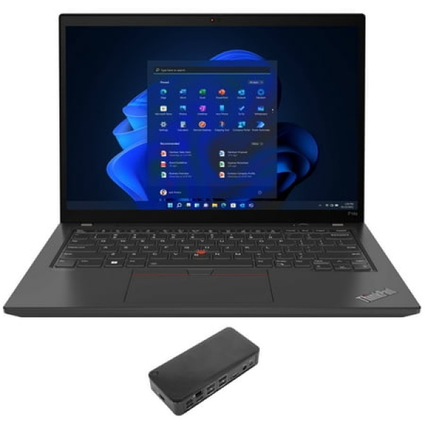 Lenovo ThinkPad P14s G4 Workstation Laptop (Intel i7-1360P 12-Core 14.0in 60 Hz 2.8K (2880x1800) Nvidia RTX A500 16GB LPDDR5X 4800MHz RAM 128GB PCIe SSD Backlit KB Win 11 Pro) with USB-C Dock