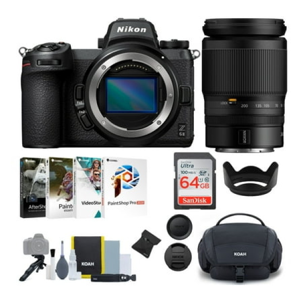 Nikon Z 6II Mirrorless Digital Camera with 24-200mm f/4-6.3 VR Lens Bundle