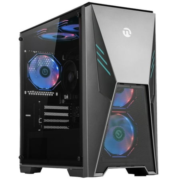 Ningmei Gaming Desktop PC AMD Ryzen5 5600G 16GB DDR4 RAM 512GB SSD 6 RGB Fans 600W Win11 WiFi