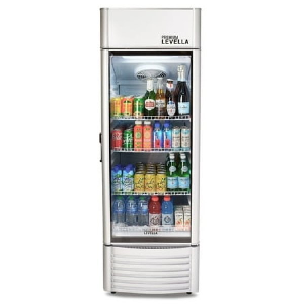 Premium Levella 9.0 cu. ft Single Door Commercial Refrigerator Beverage Cooler in Silver