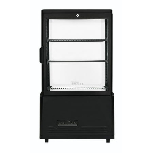 Premium Levella PRNT217DX 2.1 Cu. Ft. 4-Sided Glass Refrigerated Display Case