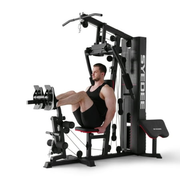 Syedee Home Gym Station Workout Station with 150LBS Weight Stack Home Gym Equipment for All Body Training.