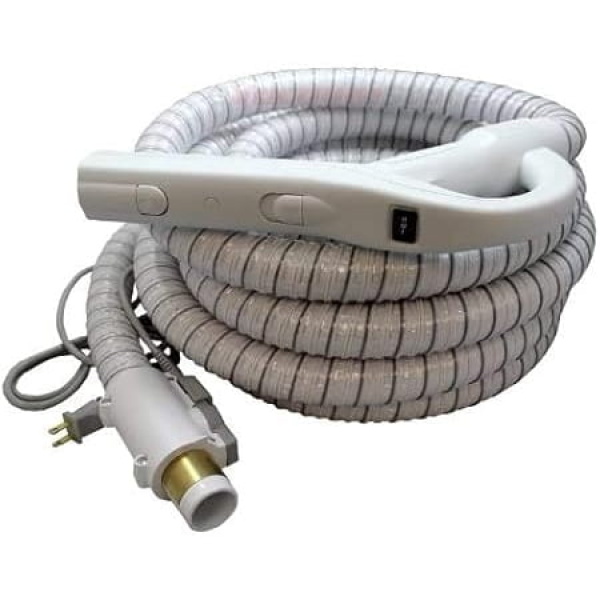 White Central Vacuum Cleaner Genuine Style Replacement Hose Designed to Fit Aerus Electrolux 1580 1590 Lux Centralux Complete with Direct Connect and Pigtail Cord White by Designed to Fit Electrolu