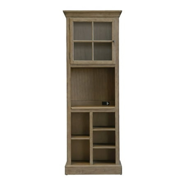 Wood Open Storage Kitchen Cabinet in Brown Finish by Pulaski Furniture