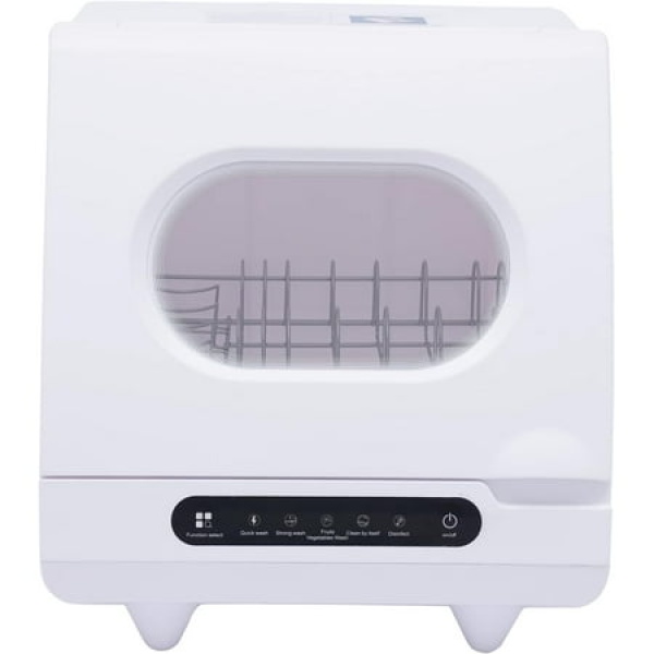 1200W Countertop Dishwasher 5 Washing Program with Water Tank Leak-Proof Dry Portable Dishwasher Compact & Convenient Mini Dishwasher for Kitchen Office RV(White)