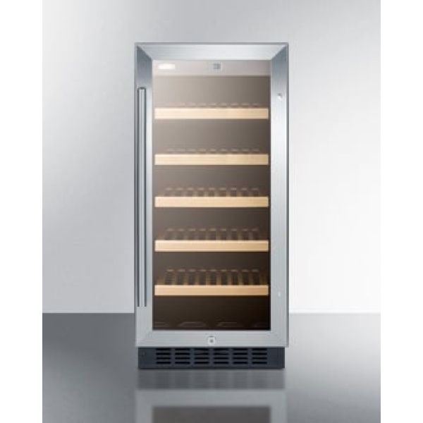 15 in. Wide Built-in ADA Height Wine Cellar, Stainless Steel