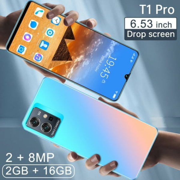 2024 New Model T1 Pro 5G android 7.1 Smartphone 6.53-inch HD Standby Card Slot 2+16G Memory 2600mAh Battery Removable Back Cover