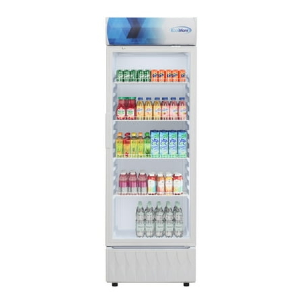 24 in. One-Door Commercial Merchandiser Refrigerator in White 12 cu. ft. (KM-MDR-1GD-12CWH)