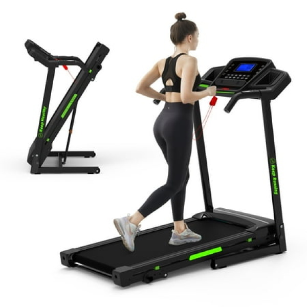 3.5HP 330 LBS Weight Foldable Electric Running Walking Machine with Bluetooth/APP for Home Fitness Jogging Exercise Easy Installation and Space Saver for Home Office Gym