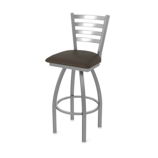 410 Jackie Stainless Steel 36 Swivel Bar Stool with Rein Coffee Seat