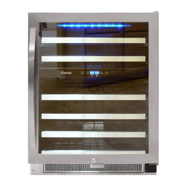 46-Bottle Dual-Zone Connoisseur Series Wine Cooler (Stainless)