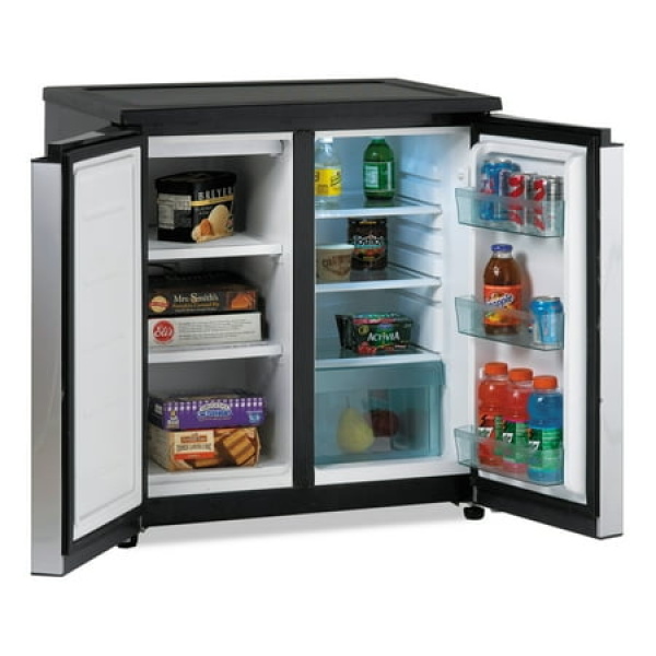 Avanti 5.5 CF Side by Side Refrigerator/Freezer Black/Stainless Steel