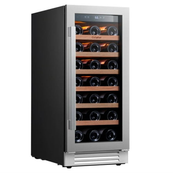 Ca Lefort 15 inch Wine Refrigerator 33 Bottle Wine Fridge Freestanding & Built-in Wine Cooler